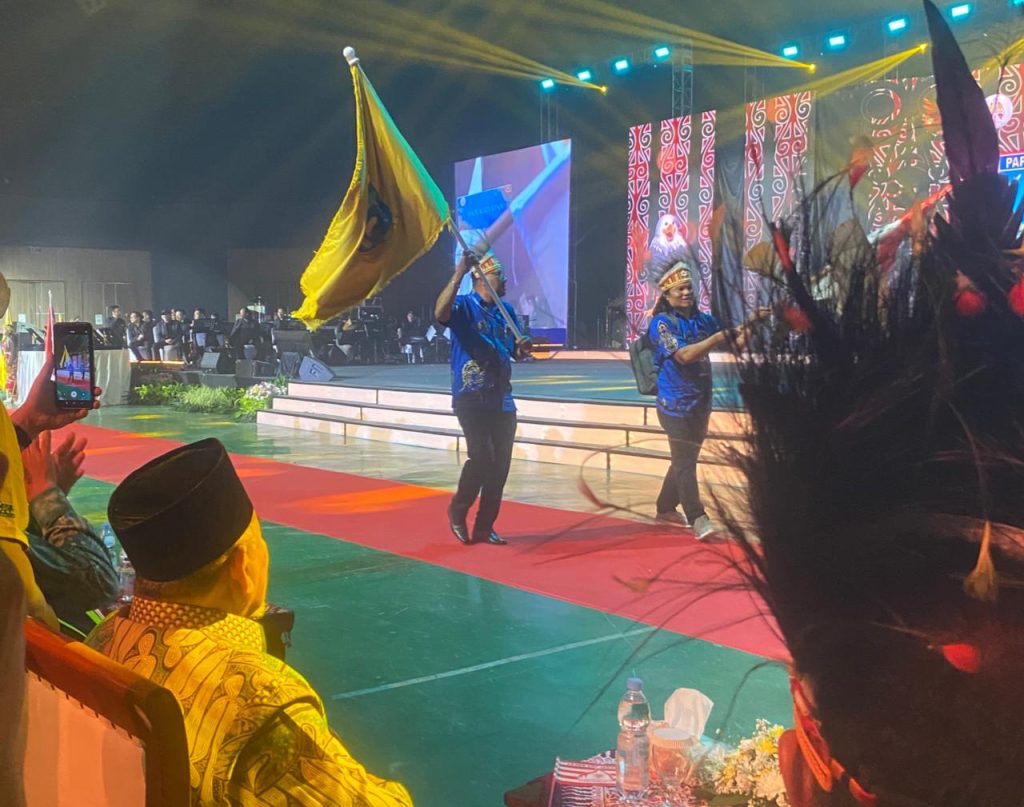 Gubernur AGK pada Pesta Paduan Suara Gerejani (Pesparani) Katolik tingkat Nasional III di Kawasan Ancol, Jakarta, pada Sabtu malam, 28 Oktober 2023.(fito:adm)